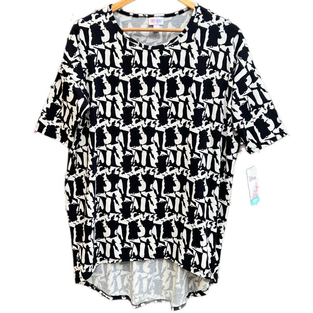 NWT S Disney Cruella Deville Tunic Top, LuLaRoe Irma - High low cut